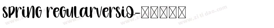 Spring RegularVersio字体转换